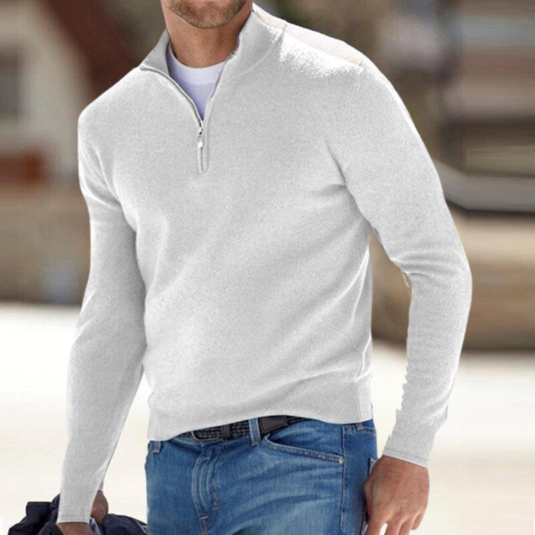 Dominic | Hoodie Herren Half-Zip Pullover Strickfleece