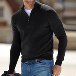 Dominic | Hoodie Herren Half-Zip Pullover Strickfleece