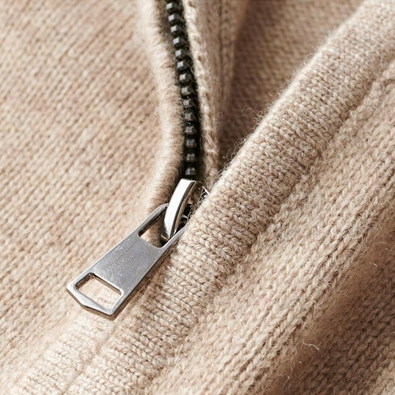 Dominic | Hoodie Herren Half-Zip Pullover Strickfleece