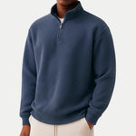 Dominik | Hoodie Herren Half-Zip Waffelstruktur Langarm