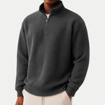 Dominik | Hoodie Herren Half-Zip Waffelstruktur Langarm