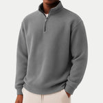 Dominik | Hoodie Herren Half-Zip Waffelstruktur Langarm