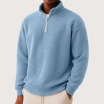 Dominik | Hoodie Herren Half-Zip Waffelstruktur Langarm