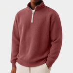 Dominik | Hoodie Herren Half-Zip Waffelstruktur Langarm