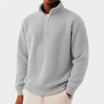 Dominik | Hoodie Herren Half-Zip Waffelstruktur Langarm