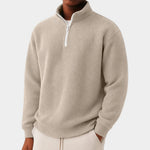 Dominik | Hoodie Herren Half-Zip Waffelstruktur Langarm