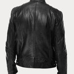 Dominik | Lederjacke Herren Bikerjacke Echtleder Stehkragen