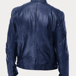 Dominik | Lederjacke Herren Bikerjacke Echtleder Stehkragen