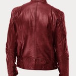 Dominik | Lederjacke Herren Bikerjacke Echtleder Stehkragen