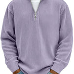 Dominik | Pullover Herren Half-Zip Strukturstrick Langarm