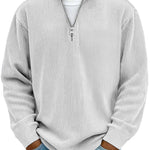 Dominik | Pullover Herren Half-Zip Strukturstrick Langarm