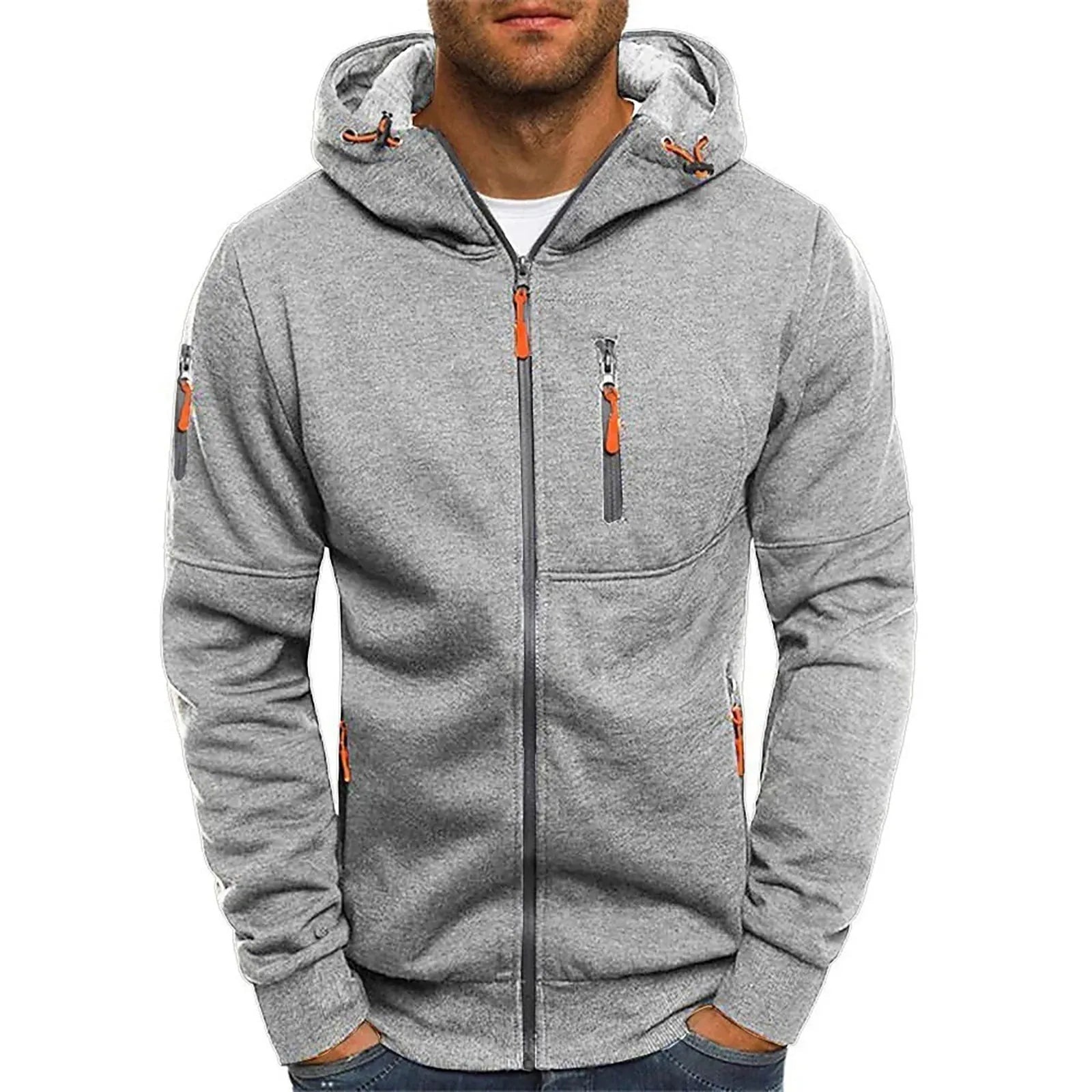 Elias | Anorak Fleecejacke Herren mit Kapuze Reissverschluss