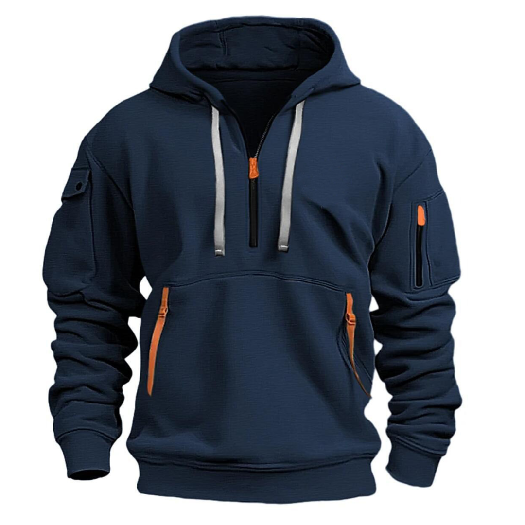 Elias | Hoodie Herren Quarter-Zip mit Reissverschlusstaschen