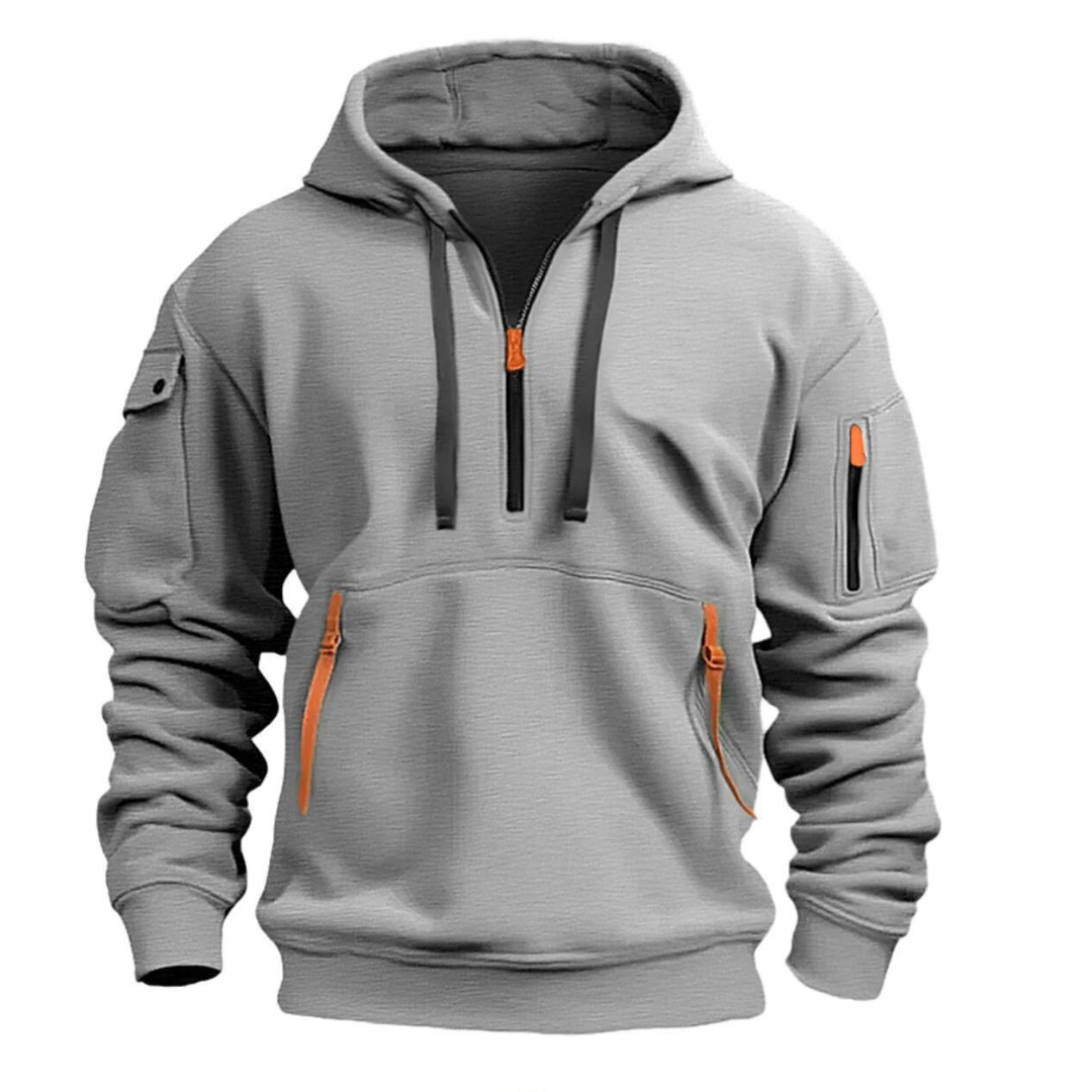 Elias | Hoodie Herren Quarter-Zip mit Reissverschlusstaschen