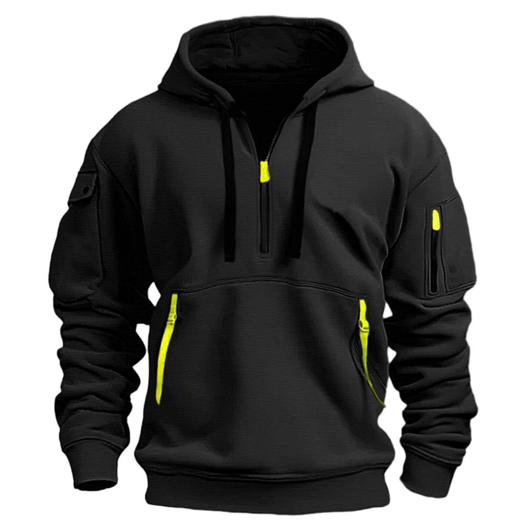Elias | Hoodie Herren Quarter-Zip mit Reissverschlusstaschen
