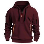 Elias | Hoodie Herren Quarter-Zip mit Reissverschlusstaschen