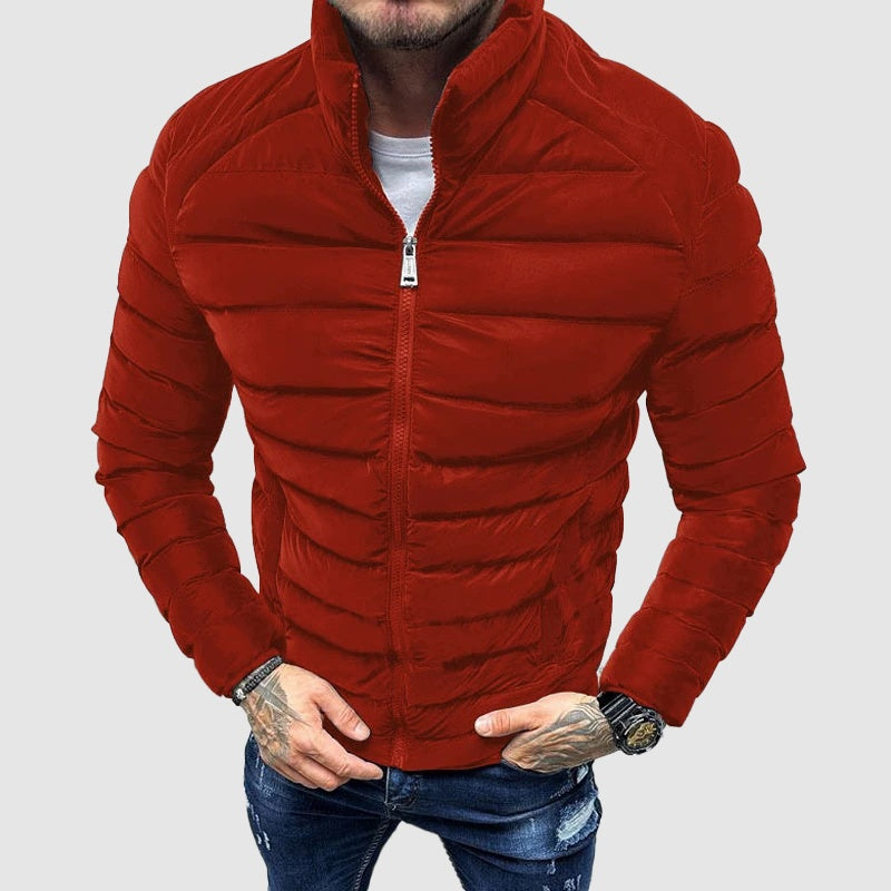 Elias | Steppjacke Herren Slim Fit Stehkragen Reißverschluss