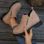 Elisa | Chelsea Boots Damen Leopardenmuster Plateau Reissverschluss