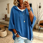 Elisa | Strickponcho mit Kapuze Damen Oversize