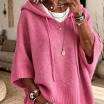 Elisa | Strickponcho mit Kapuze Damen Oversize