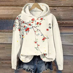 Emilia | Hoodie Damen Japanisches Kirschblüten-Print Kapuzenpullover