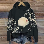 Emilia | Hoodie Damen Japanisches Kirschblüten-Print Kapuzenpullover