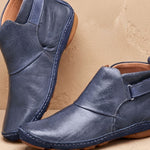 Estelle | Orthopädische Stiefeletten Damen Slip-On Flach mit Riemen