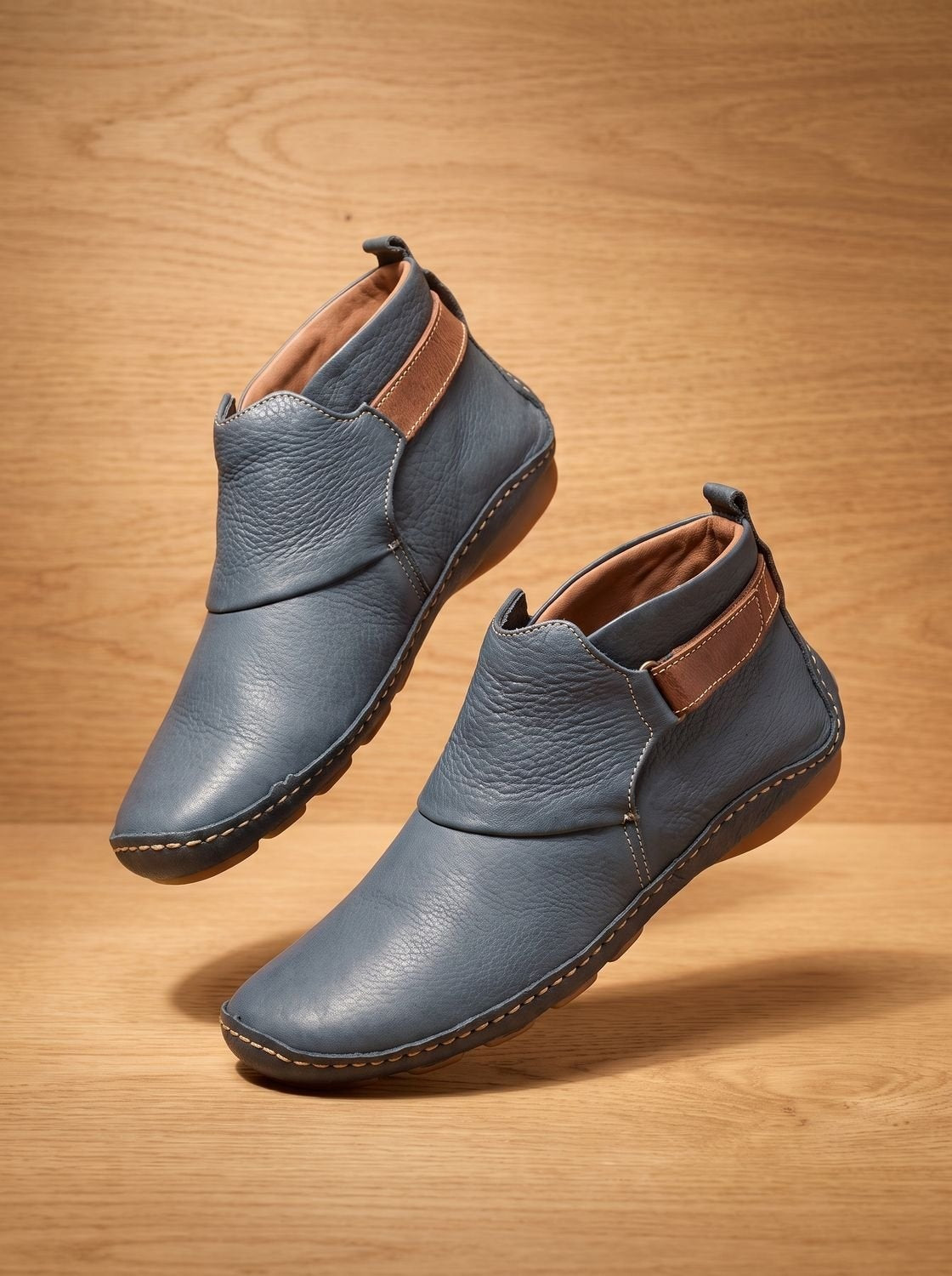 Estelle | Orthopädische Stiefeletten Damen Slip-On Flach mit Riemen