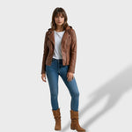 Eveline | Stiefel Damen Wildleder Gerafft mit Schnalle und Reissverschluss