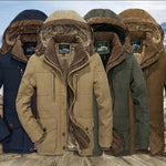 Felix | Parka Herren Gefüttert mit Fleece-Innenfutter Kapuze