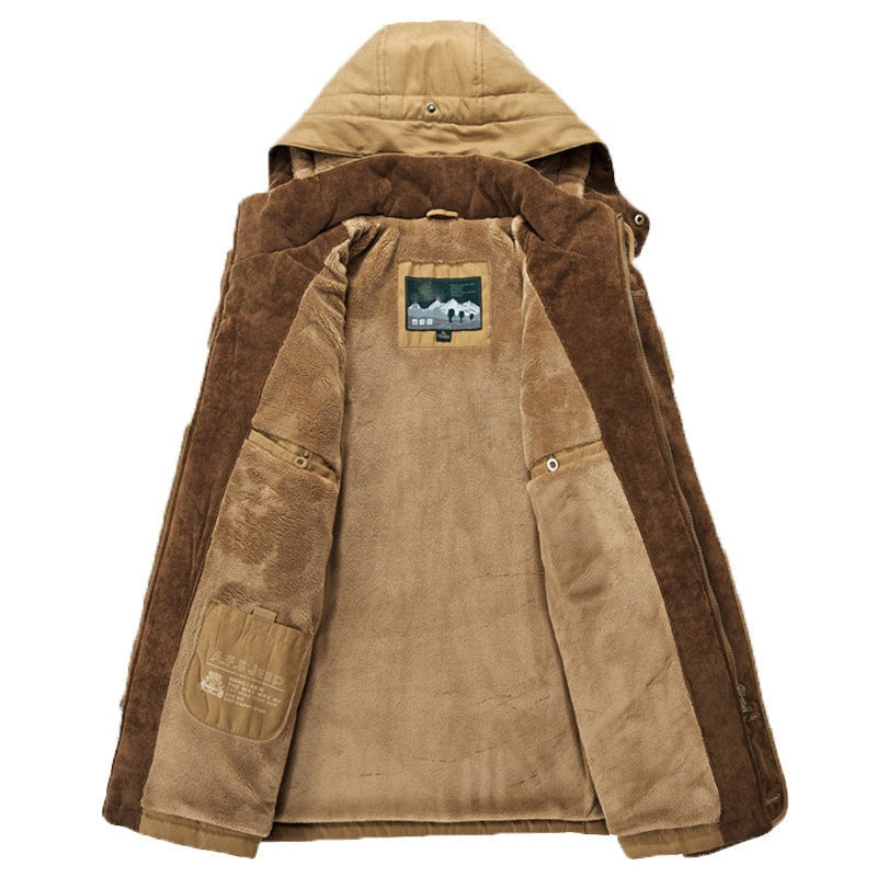 Felix | Parka Herren Gefüttert mit Fleece-Innenfutter Kapuze