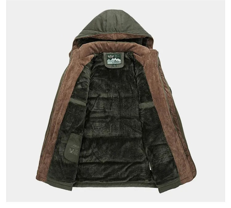 Felix | Parka Herren Gefüttert mit Fleece-Innenfutter Kapuze