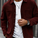 Florian | Hemdjacke Herren Cord Langarm Brusttaschen