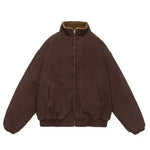 Flurin | Bomberjacke Herren Oversize mit Stehkragen und Teddyfutter
