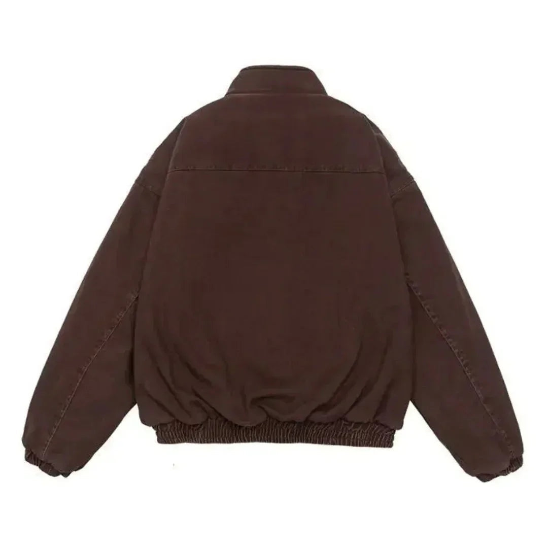 Flurin | Bomberjacke Herren Oversize mit Stehkragen und Teddyfutter