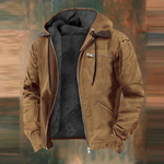Flurin | Jacke Herren Gefüttert mit Kapuze Canvas Outdoor