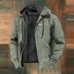 Flurin | Jacke Herren Gefüttert mit Kapuze Canvas Outdoor