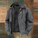 Flurin | Jacke Herren Gefüttert mit Kapuze Canvas Outdoor
