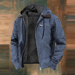 Flurin | Jacke Herren Gefüttert mit Kapuze Canvas Outdoor