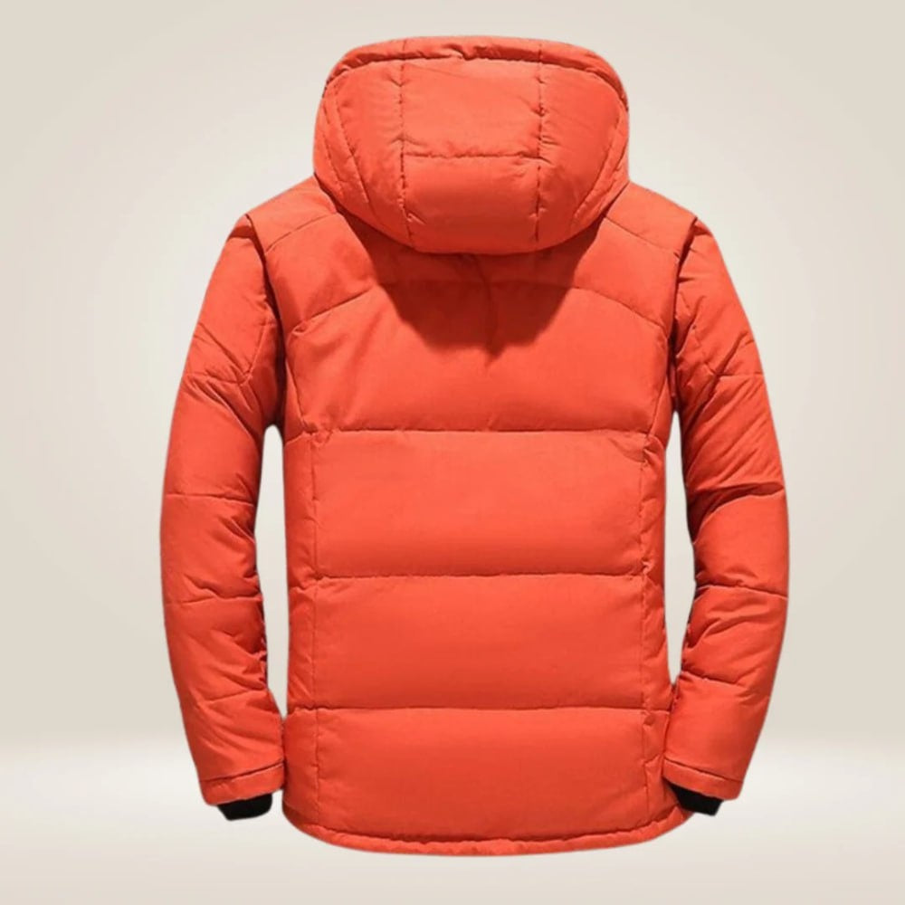 Flurina | Daunenjacke Herren mit Kapuze Gefüttert Multitaschen