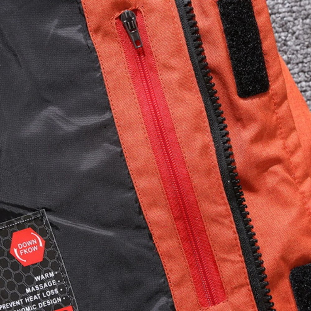 Flurina | Daunenjacke Herren mit Kapuze Gefüttert Multitaschen