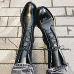 Frieda | Schnürstiefel Damen Leder Mittelhoher Schaft