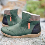 Gabriela | Ankle Boots Damen Leder Reissverschluss Flache Sohle