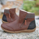 Gabriela | Ankle Boots Damen Leder Reissverschluss Flache Sohle