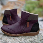 Gabriela | Ankle Boots Damen Leder Reissverschluss Flache Sohle