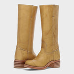 Gabriela | Cowboy Stiefel aus Leder Damen Hoher Schaft Blockabsatz