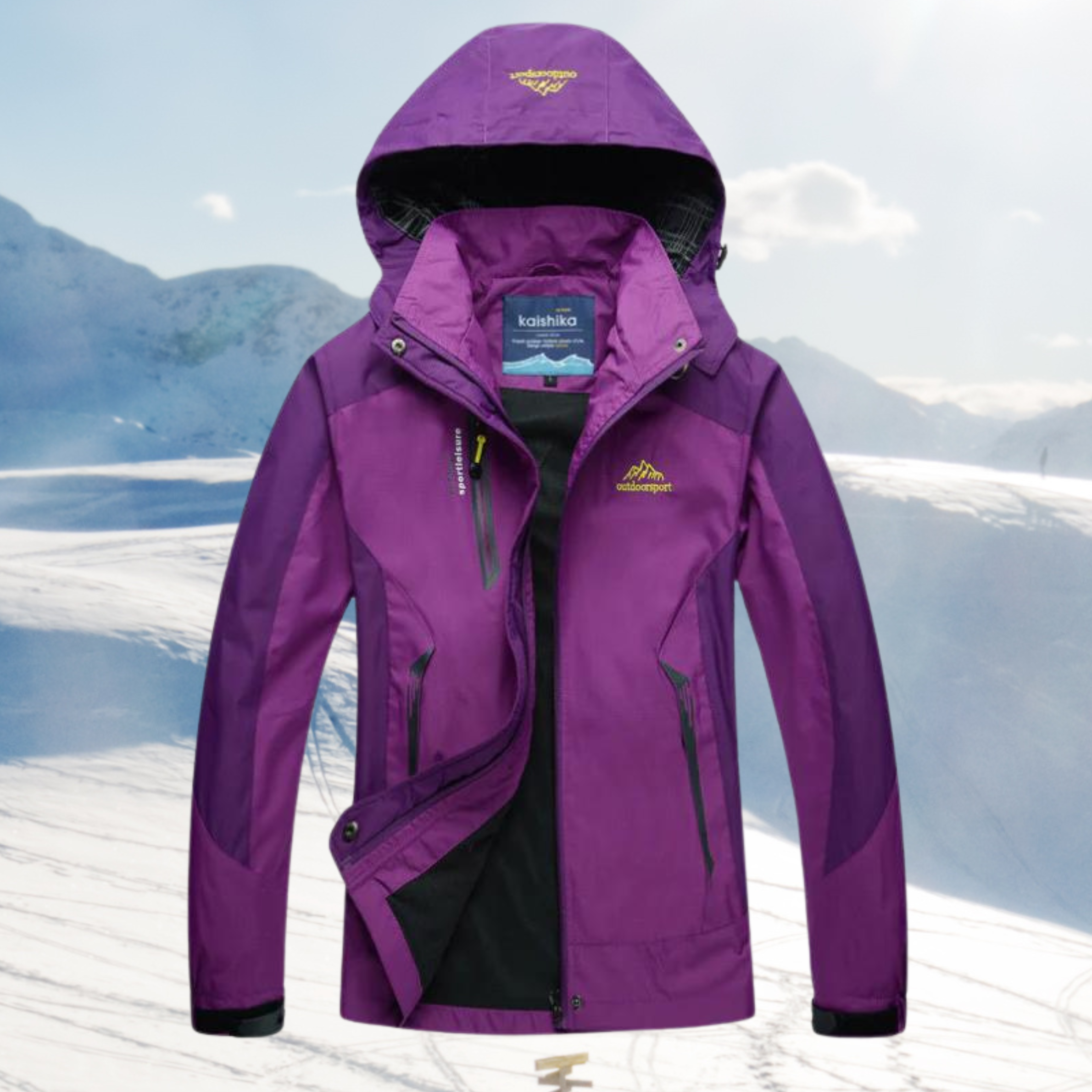 Gabriela | Outdoorjacke Damen mit Kapuze Wasserdicht Wanderjacke