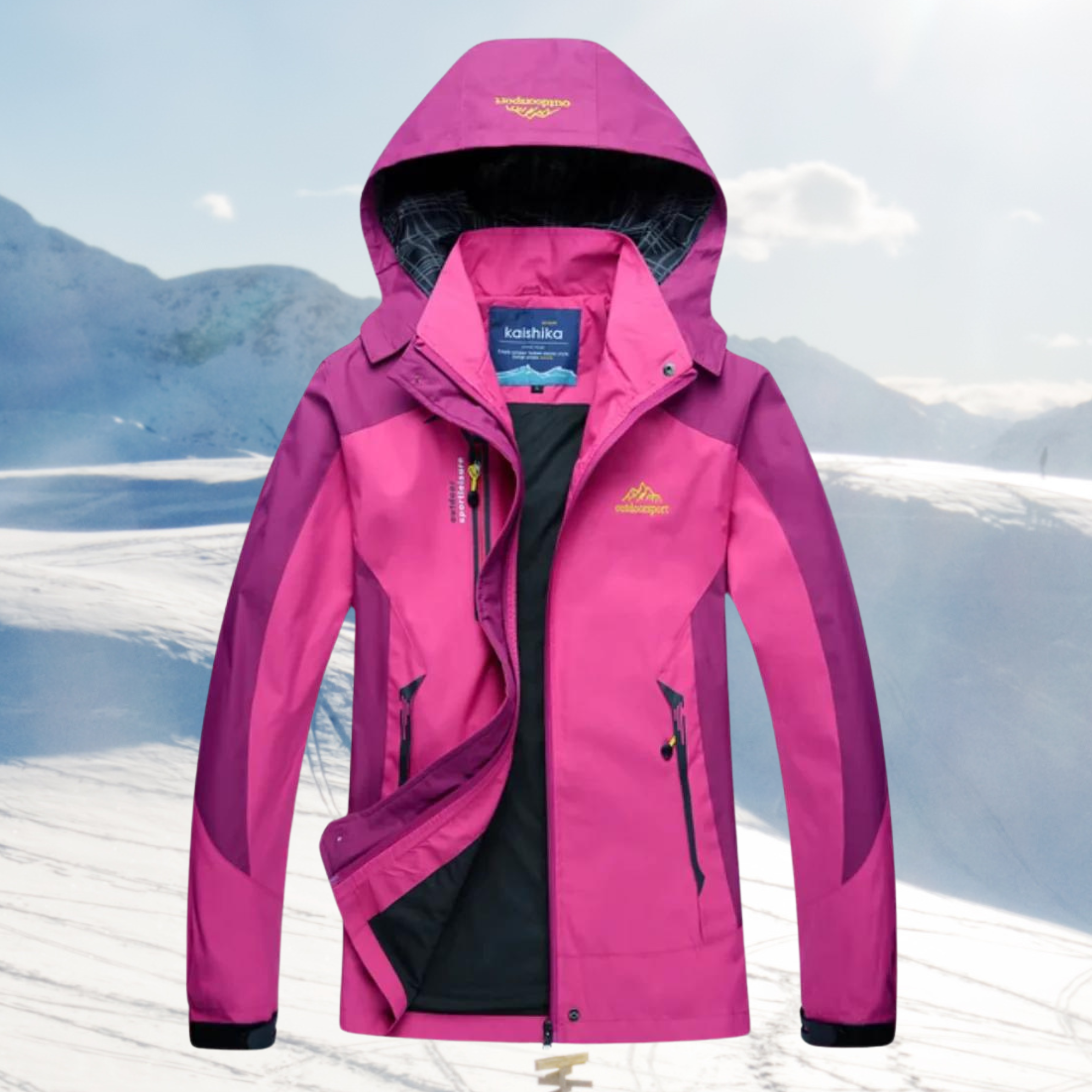 Gabriela | Outdoorjacke Damen mit Kapuze Wasserdicht Wanderjacke