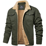 Gian | Fleecejacke Herren mit Knopfleiste Sherpa-Futter