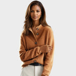 Gian | Gemütliche Strickjacke Herren mit Knopfleiste und Stehkragen
